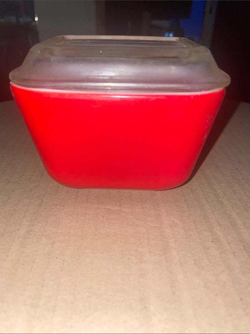 Red Pyrex small with lid add to your collection